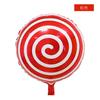 Nuevo globo de aluminio redondo de 18 pulgadas transfronterizo con forma de piruleta de caramelo, suministros para decoración de fiestas