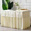Venta al por mayor para comercio exterior: Nueva Falda de Malla para Mesa de Conferencia de Cumpleaños, Falda Decorativa Rectangular para Buffet de Postres, Cubierta de Mesa