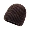 Nuevo Gorro de Punto de Invierno para Comercio Exterior, Color Sólido, Sin Etiqueta, Logo Personalizado, Forrado de Felpa, Gorro de Invierno Engrosado para Ventas Transfronterizas