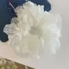 Goma para el pelo de malla suave y esponjosa con lunares estilo francés, coleta de pelo perezoso estilo coreano, accesorio para moño