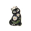 Anillo Hueco de Gato de Dibujos Animados con Goteo de Aceite DIY Accesorios de Aleación Colgante Único Colgantes para Aretes Colgante para Llavero