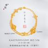 Puzuo Gold Shop Mesmo Estilo Areia Ouro Diamante Flor Caminho Pulseira Colar Moda Feminina Leve Luxo All-match Jóias para Namorada