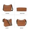 Amazon Bolso de hombro bandolera de color sólido retro europeo y americano bandolera de cinta correa de hombro gran capacidad multifuncional