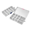 Caja de plástico transparente desmontable de 15 compartimentos para equipo de pesca, cosméticos, accesorios, cuentas de arroz, cuentas y cuentas pequeñas caja de almacenamiento de escritorio