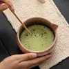 Conjunto de Cinco Peças Esmalte Corrente de Forno Antigo para Matcha Conjunto de Cerâmica para Cerimônia do Chá Acessórios para Bater e Mexer Chá Tigela para Matcha Xícara de Chá Grande