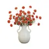 Ramo Artificial de Diente de León en Colores de Otoño, Flores Artificiales de Hortensia, Flores de Seda, Mesa de Comedor, Sala de Estar, Arreglo Floral de Interior, Decoración del Hogar