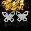 Pendientes de mariposa de hada con temperamento de estilo coreano transfronterizo de Chayi, pendientes de mujer de alta gama con microincrustaciones de circonitas.