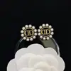Pendientes de alta calidad para todo tipo de atuendos, pendientes de moda para hombres y mujeres, letras de pedrería, todo a juego, pasador de plata s925, accesorios de aleación