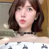 Colar Choker Gola Couro Dupla Camada Estilo Étnico Retro Maillard Corrente Punk Clavícula