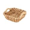 Cesta de Almacenamiento de Paja de Jacinto de Agua Personalizada con Espejo Cruzado Ratán Plegable Cesta de Almacenamiento Sala de Estar Cocina Escritorio Cesta de Almacenamiento de Snacks