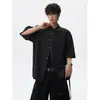 2026 Nuevo Verano Seda de Hielo Nuevo Estilo Chino Bordada Camisa de Manga Corta Camiseta para Hombre