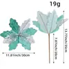 Decoraciones de lentejuelas para flores de Navidad transfronterizas Accesorios para arreglos florales artificiales huecos para árbol de Navidad Adornos Colgantes