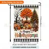 Bandera de Jardín de Calavera de Halloween para Comercio Exterior, Bandera Decorativa de Otoño para Acción de Gracias, Bandera Decorativa para Patio Exterior y Césped