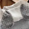 Ropa Interior de Algodón Puro para Niñas con Estampado Floral Dulce, Antibacteriana, Refuerzo 100% Algodón, Estilo Nuevo, Estampado Lindo de Puntos, Bragas Triángulo sin Costuras para Niñas