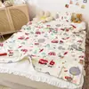 Comércio exterior em colcha de algodão dupla face de desenho animado infantil para o verão colcha de verão lavável à máquina colcha para cochilo de jardim de infância