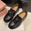 Mocasines de Piel Suave Camelia para Mujer 2025 Primavera/Otoño Nuevo Estilo Suela Suave Tacón Grueso Zapatos Planos Cómodos Zapatos Planos Retro para Mujer