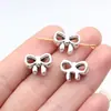 14X12X6.8Mm 3g Plata Antigua DIY Accesorios para Joyería Hecha a Mano Cuentas Perforadas de Lazo