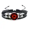 Venda Quente Transfronteiriça Pulseira de Pedra do Tempo Naruto Mori Corda de Mão Trançada de Couro Preto Multicamadas Atacado