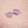 Resina Accesorios Corona Pequeña DIY Material Crema para Carcasa de Teléfono Móvil Adorno para Cabeza para Niños Horquilla Accesorios