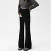 Calça de Maternidade Outono Roupa Externa Cintura Não Apertada Calça Flare Para Pessoas Baixas Cinza Escuro Calças Casuais Primavera Outono 2026 Nova Feminina