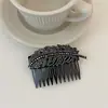 Peine Retro Exquisito de Moda Coreana con Pedrería para Mujer, Peine para Flequillo Frontal, Peine para Peinar el Cabello de la Parte Posterior de la Cabeza