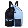 Nueva Bolsa de Natación Mochila de Malla con Cordón con Bolsa Húmeda Mochila de Playa Bolsa para Equipo de Entrenamiento de Gimnasio