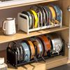 Estante Retráctil para Ollas Estante de Almacenamiento para Cocina Estante para Ollas Integrado en Gabinete Estante para Ollas Debajo del Fregadero Estante Ajustable para Almacenamiento de Ollas