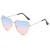 Superventas Transfronterizos Gafas de Sol Retro con Montura de Metal Corazón de Melocotón Gafas de Sol Oceánicas Gafas de Sol de Moda con Forma de Corazón para Mujer
