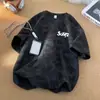 Camiseta de manga corta tie-dye resistente estilo americano para hombres y mujeres, estilo de pareja, top fino de verano holgado moderno con estampado de manga corta