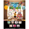 Decoraciones para Fiesta de Cumpleaños Número 2 de Posey y Pip para Niños y Niñas, Escena de Habitación, Accesorios para Fotos en Tablero KT, Globos