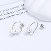 Pendientes de perlas de agua dulce irregulares para mujer, de plata de ley 925, sencillos, huecos, estilo retro francés, joyería de alta calidad.