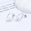 Pendientes de perlas de agua dulce irregulares para mujer, de plata de ley 925, sencillos, huecos, estilo retro francés, joyería de alta calidad.