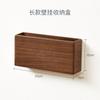 Estante de Almacenamiento sin Taladro para Control Remoto de Aire Acondicionado de TV Montado en Pared Cargador Caja de Almacenamiento Maciza de Madera Montada en Pared