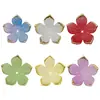Flor de Cinco Puntas con Borde Bronceado Degradado de 24 mm Flor de Cerezo Espaciador Perforado DIY Hecho a Mano Accesorios para el Cabello Antiguos Pasador Accesorios para Joyería