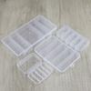 Nueva caja de plástico para señuelos de 5 rejillas, caja de plástico transparente para accesorios, caja de plancha de hierro para anzuelos, caja de almacenamiento para agujas, hilos y papelería.