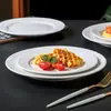 Plato Cerámico Estilo Ins, Plato Espiral, Plato con Patrón de Líneas, Vajilla Minimalista, Plato Estilo Occidental Nórdico, Plato para Pasta, Plato Plano, Plato para Filete