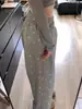 Calça de Moletom Plus Size 150kg com Laço e Bolinhas para Mulheres, Estilo Fino Primavera e Verão, Casual Ampla de Cintura Alta e Perna Reta