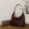 Bolsa de Hojaldre Retro Escarchada de Otoño Transfronteriza 2025 Nueva Textura de Viajero Bolso de Hombro de Moda Tendencia