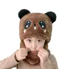 Chapéus Infantis Atacado Outono e Inverno Chapéus com Proteção para Orelhas para Meninos e Meninas com Cachecol Integrado Chapéus Fofos com Orelhas de Lã Chapéus de Algodão para Proteger Contra o Frio