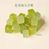 Accesorios de joyería de cuentas cúbicas de cristal natural, cuentas cuadradas de cristal blanco y aguamarina con agujeros, materiales para abalorios DIY al por mayor