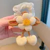 Nuevo coletero de dos moños con flores para niños, coletero de moño para niñas, scrunchie, cuerda para coleta de pelo, accesorio para el cabello