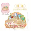Venta al por mayor de ciudad de fabricante imanes para refrigerador de acrílico y madera Zhuhai en stock al por mayor punto escénico emblemático souvenirs especiales