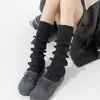 Zapatos, Calcetines de Yoga de Algodón para Mujer, Calcetines Gruesos para Pantorrilla de Otoño e Invierno, Calentadores de Piernas de Lana Tejida Cálidos, Calentadores de Piernas sin Pies para Pilates