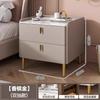 Mesita de noche Hogar Moderna Lujo Ligero Dormitorio Estante Pequeño de Almacenamiento Almacenamiento Multifuncional Tablero de Roca Mesita de Noche