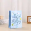 Bebé Niño Bebé Tema Niños Bolsa de Regalo para Niños Bolsa de Papel Kraft Bolso de Mano Bolsa de Embalaje para Regalo de Fiesta