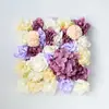 Parede de Fundo com Flores Artificiais Selecionadas para Casamento Parede de Rosas Fileira de Hortênsias Rosas Flor de Plástico Casamento Arco de Flores de Casamento