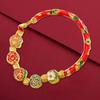 Moda Nacional oro arena flor de cumpleaños de diciembre vintage accesorios de joyería DIY rosa azul quemado loto cuentas perforadas pulsera