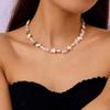 Joyería Transfronteriza Europea y Americana Verano Dopamina Dulce Collar de Mariposas de Grava Estilo Vacacional para Mujer Collar de Cuentas Combinable