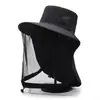 Sombrero Plegable Unisex Anti-Mosquitos Con Malla Oculta Repelente Protección Contra Insectos Abejas Casual Exterior Protector Solar Gorra de Pesca