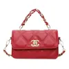 Bolso Cuadrado Pequeño Acolchado con Cadena Estilo Chanel, Bolso de Mano de Lujo Ligero a la Moda, Bolso Cruzado de Hombro Versátil y Elegante de Nicho